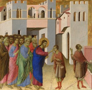 The Healing of the Man born Blind (ca 1308-1311) by Duccio di Buoninsegna