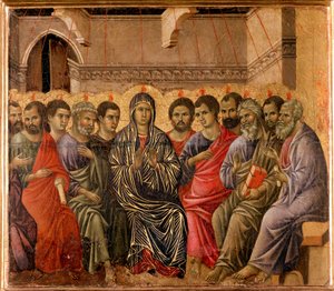 The Pentecost (Back of the Maesta Altarpiece) by Duccio di Buoninsegna