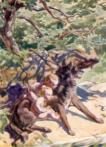 Down to the River Presently Came a She-Wolf to Drink by Dudley (after) Hardy