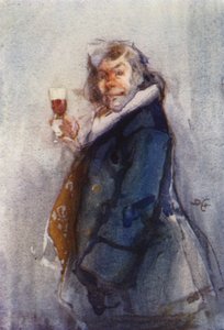 The Toper, Time Sketch, London Sketch Club by Dudley Hardy