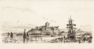 Dutch Schooner Stranded at Bamburgh by Duncan F. McLea