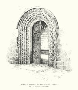 Norman Doorway in the South Transept, St Albans Cathedral by Duncan Moul