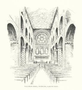 Waltham Abbey, Interior, looking East by Duncan Moul