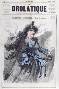Caricature of Hortense Schneider (1833-1920) from the front cover of 