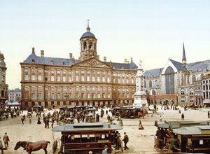 The Royal Palace in Amsterdam from Dam Square