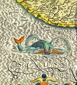Sea monster (detail) by Dutch School