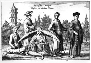 Chinese priests and monks, from China Illustrated by Athanasius Kircher (1601-80)