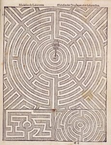Designs for mazes, from The Dutch Gardener by Johann van der Groen, published 1699