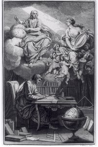 Frontispiece of Elemens de la Philosophie de Neuton by Voltaire published in Amsterdam, 1738