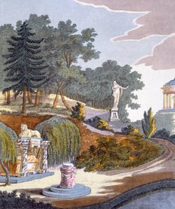 Garden decorations, from Magazine of Garden Gems by G. van Laar, published 1802 by Dutch School