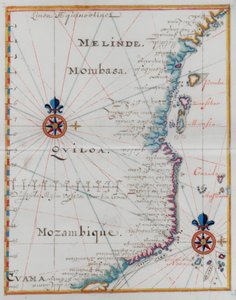 Map of Mombasa, East Africa by Dutch School
