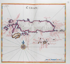 Map of the island of Ceram (Seram), Indonesia by Dutch School