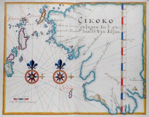 Map of the southern part of the island of Kyushu, Japan by Dutch School