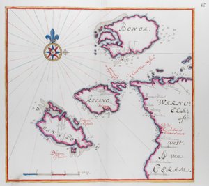 Map showing part of the Island of Ceram (Seram) and Bonoa (Pulau Boano) and Pulau Kelang and Pulau Manipa by Dutch School