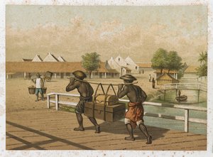 Native Porters Carrying Luggage, Dutch East Indies