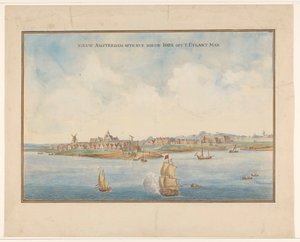 New Amsterdam and Manhattan, c.1660 by Dutch School