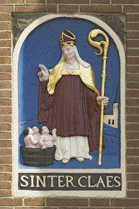 Santa Claus Plaque in the Dam by Dutch School