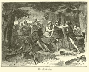 The Drinking Party by Dutch School