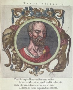 Theophrastus, illustration from Veterum et Recentium Medicorum Philosophorumque Icones by Johannes Sambucus, published by Plantin in Leyden 1603