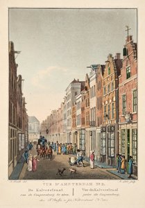 View of Amsterdam No.2. De Kalverstraat from the Gappersteeg. View of Kalverstraat from Gaapersteeg by Dutch School
