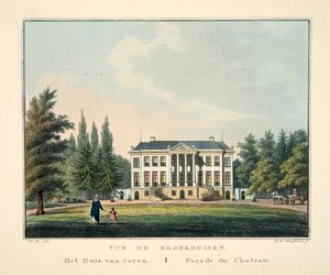 View of Broekhuisen. The House from the Front. Facade of the Chateau