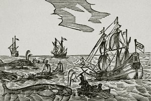 Whaling ships, from Jacob Segersz van der Brugge