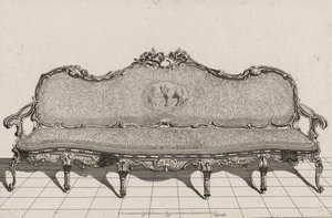 Canapé, second half of 18th century by Duval. A. (after)