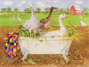 Geese in Bathtub, 1998