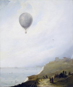 Balloon Over Cliffs, Dover, 1840 by E.W. Cocks