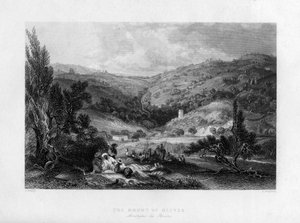 The Mount of Olives, Israel, 1841 by E Benjamin