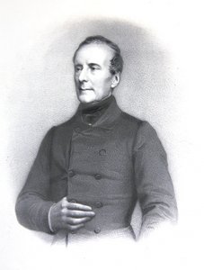 Alphonse de Lamartine and his autograph signature by E. Charpentier