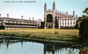 Kings and Clare Colleges, Cambridge, Cambridgeshire, early 20th century by E. Dennis