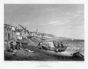Cogoleto, the Birth Place of Columbus, Italy, 1828