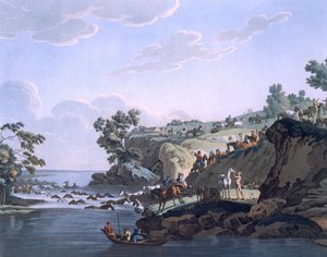 Horses Crossing a River by E. Karnejeff