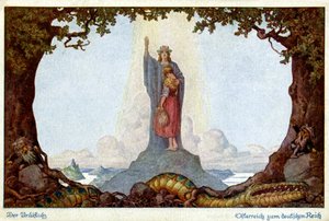Union of Austria and Germany Allegory by E. Kutzer