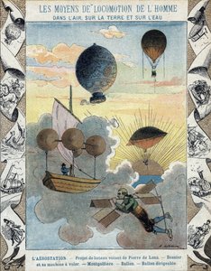 Aerostation - Flying boat project of Pierre de Lana - Flying aircraft of Besnier (1678) by E. Letellier