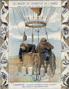Journalist Joseph Eustache Croce Spinelli, Naval Officer Henri Theodore Sivel, and French Author and Scientist Gaston Tissandier in the Basket of the Balloon Zenith After Losing Consciousness Due to Lack of Oxygen by E. Letellier