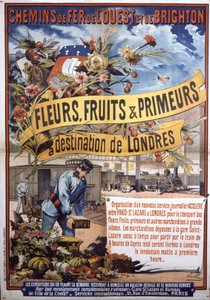 Transport by train from Paris to London, end of the 19th century