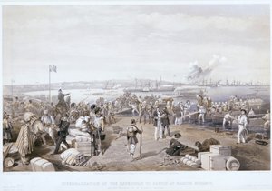 Disembarkation of the Expedition to Kertch at Kamish Bournou by E Walker