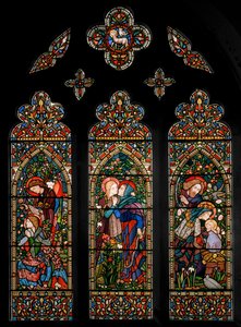 The Annunciation, the Visitation, and the Nativity, c.1860 by E. and Halliday Burne Jones