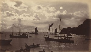 Moonlight Effect-Bay of Panama, 1877 by Eadweard Muybridge