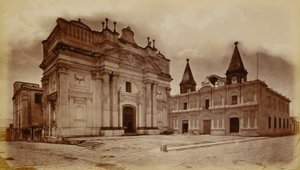 Church of San Francisco and Post-Office, Guatemala by Eadweard Muybridge