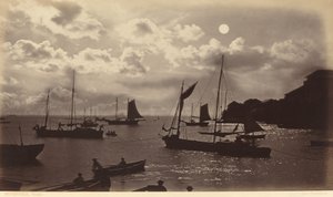 Moonlight Effect-Bay of Panama by Eadweard Muybridge