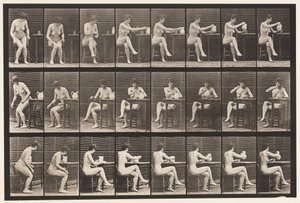 Plate 244. Sitting Crossing Legs, Filling Goblet from Pitcher