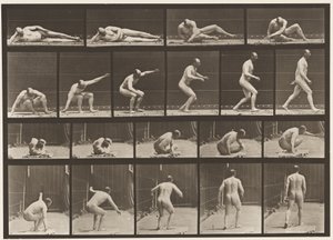 Plate 258. Arising from the Ground and Walking Off by Eadweard Muybridge