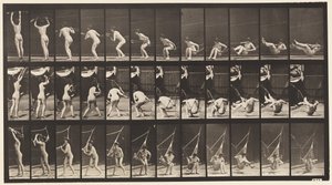 Plate 262. Getting out of Hammock by Eadweard Muybridge