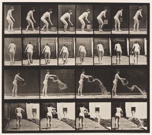 Plate 401. Emptying Bucket of Water by Eadweard Muybridge