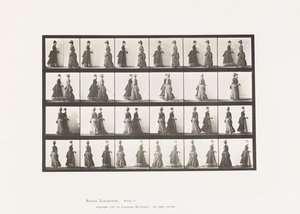 Walking Two Models Meeting, and Partly Turning by Eadweard Muybridge