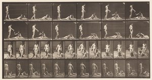 Plate 485. Two Models; A, 10 Standing and Filling a Goblet by Eadweard Muybridge