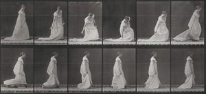 Plate Number 207. Stooping and Lifting Train by Eadweard Muybridge